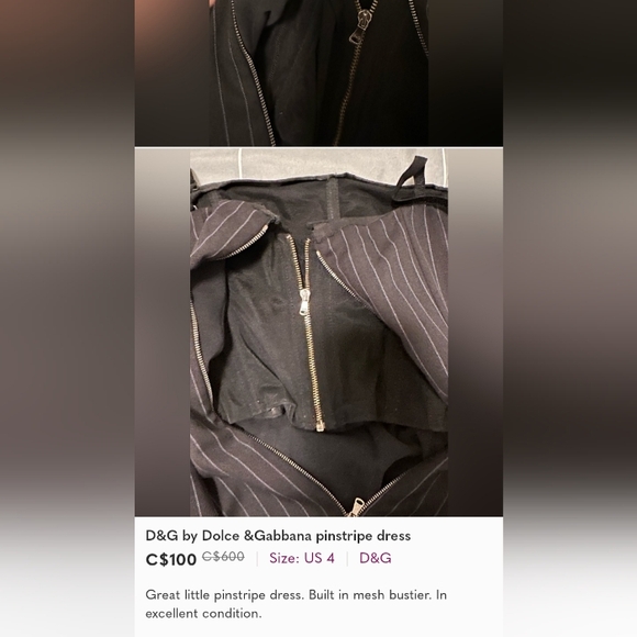 D&G by Dolce &Gabbana pinstripe dress - Picture 5 of 5